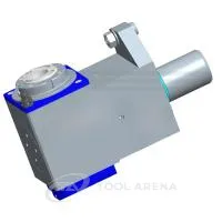 7.075.232 Блок приводной, угловой, хвостовик HYPER QUADREX 100/150, цанговый патрон ER32A, PRECI-FLEX, правосторонний, внешняя и центральная подача СОЖ, EPPINGER