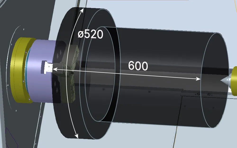 Зона обработки HTC300x580