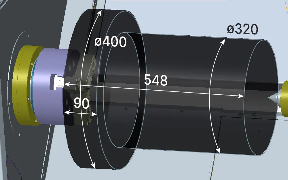 Зона обработки TC25