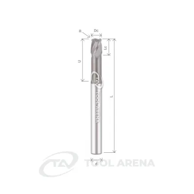 H-SEM4080S-r1,5-U27 Фреза твердосплавная D8R1.5x9x63x8xZ4 ALTIN-NANO ARRALBE фото
