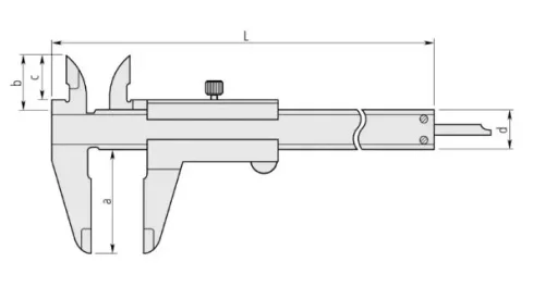 530-104 Штангенциркуль нониусный 0-150х0.05