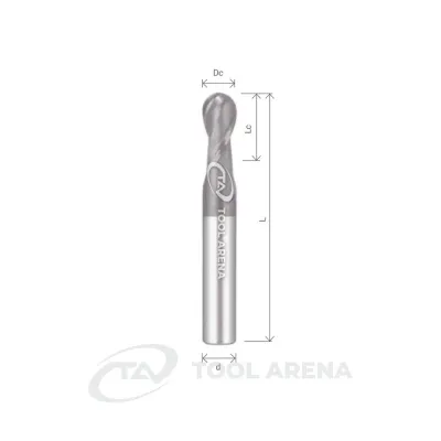 AT-SBM2120L Фреза твердосплавная сферическая D12x15x100x12xZ2 ALCrN ARRALBE фото