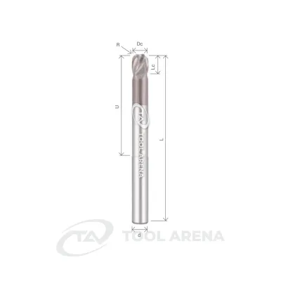 H-SEM4080X-r1,0-U40 Фреза твердосплавная D8R1x9x90x8xZ4 ALTIN-NANO ARRALBE фото