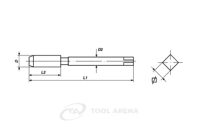 V-37542 Метчик машинный M8 x 1.25 DIN 371, HSS-E без покрытия, форма B, VÖLKEL фото