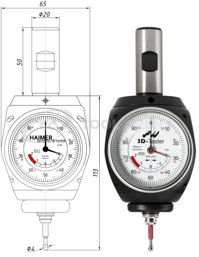 3d щуп Universal HAIMER 80.360.00.FHN | Toolarena