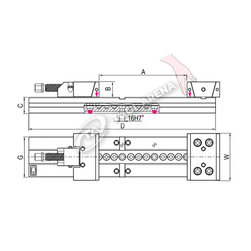 Тиски станочные прецизионные, тип XL Flex, 2.20.A4500 фото