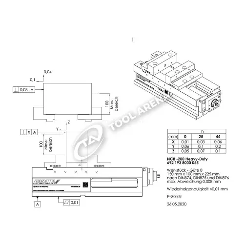 Тиски прецизионные станочные, NC8-200-Heavy-Duty фото