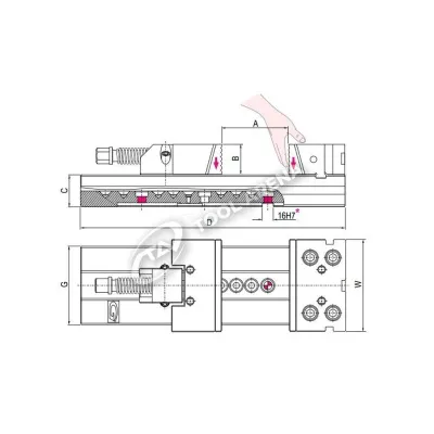 Тиски станочные прецизионные, тип Standard FLEX, 1.1A.56000 фото