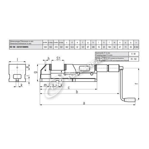 Тиски прецизионные станочные, HD 125 фото
