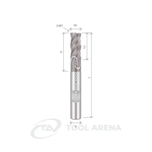 HYP-4140U40PBW Фреза твердосплавная D14x30x84x14xZ4 HYPERLINK ALCrN ARRALBE фото
