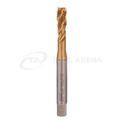 Метчик винтовой машинный Volkel HSSE TiN DIN371 6h метрическая резьба М10х1,5 31746 фото