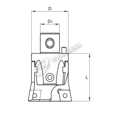 Блок расточной, черновой 90° с режущими пластинами в гнездах ползунов, под пластинку CN☐☐ 1204☐☐L. Pinzbohr, D 04290 402 N. фото