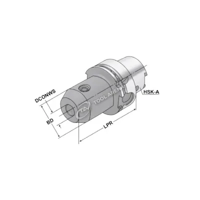 A63.04.20.1 Оправка для концевых фрез (Weldon) HSK63 - 20- 100,  DIN 69893, форма A, Kemmler фото