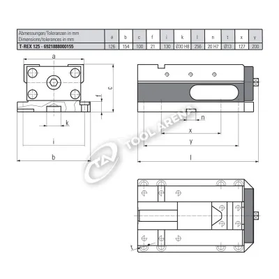 Тиски прецизионные станочные, T-Rex-125 фото