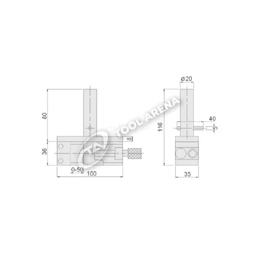 Тиски для электроэрозионных станков, тип REHG 50 14-REHG-50 Маск фото