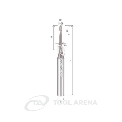 NBM2030-12-d4 Фреза твердосплавная сферическая D3x5x60x4xZ2 ALTIN-NANO ARRALBE фото