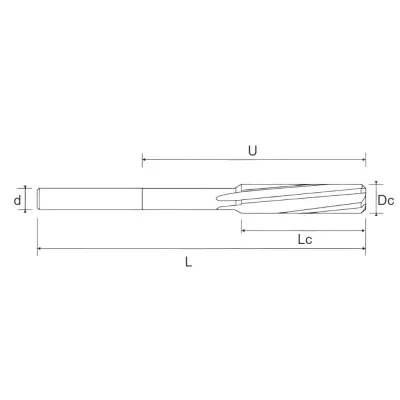 25.0200.2000 Развертка станка с ЧПУ из быстрорежущей стали D20 BRIGHT, Helion фото