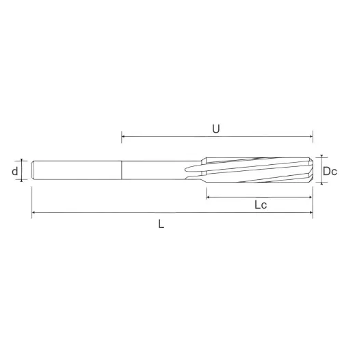 25.0200.2000 Развертка станка с ЧПУ из быстрорежущей стали D20 BRIGHT, Helion фото