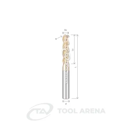 A-SEM3060L-R0,5_Z Фреза твердосплавная D6R0.5x25x80x6xZ3 ZRN ARRALBE фото