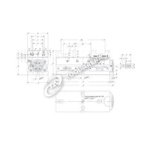Тиски станочные прецизионные, компактное исполнение, центрирующий зажим, тип RKZ-M, 164815 фото