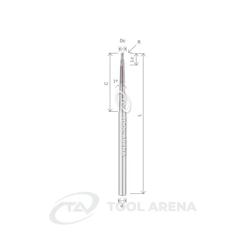 H-CEM2080XL-r2,0-C48x1 Фреза твердосплавная D8R2x10x109x10xZ2 ALTIN-NANO ARRALBE фото