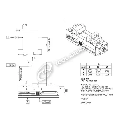 Тиски прецизионные станочные, NC8-90 фото