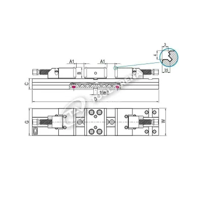 Тиски станочные прецизионные двухместные, тип XL, 2.35.52500 фото