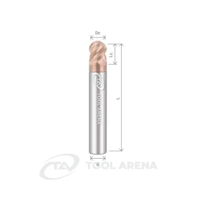 HPB-4120XXL Фреза твердосплавная сферическая  D12x15x200x12xZ4 ALTISIN ARRALBE фото