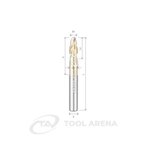 A-SBM2060LZ Фреза твердосплавная сферическая D6x12x80x6xZ2 ZRN ARRALBE фото