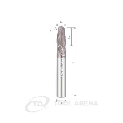 H-SEM2160S-r4,0 Фреза твердосплавная D16R4x30x92x16xZ2 ALTIN-NANO ARRALBE фото