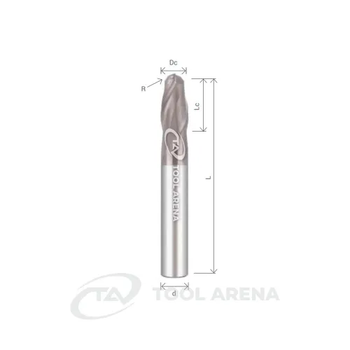H-SEM2050S-r0,2 Фреза твердосплавная D5R0.2x12x50x6xZ2 ALTIN-NANO ARRALBE фото
