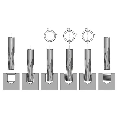 4991M10150 Твердосплавная резьбофреза R9º 2XD D8 M10 RACER Helion фото