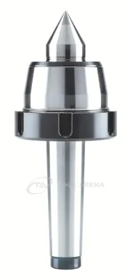 221023 Центр вращающийся, конус Морзе 3, тип 604 HMG с закаленным и шлифованным корпусом, с отжимной гайкой, наконечник с твердосплавной вставкой RÖHM фото