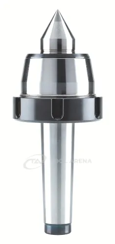 221023 Центр вращающийся, конус Морзе 3, тип 604 HMG с закаленным и шлифованным корпусом, с отжимной гайкой, наконечник с твердосплавной вставкой RÖHM фото