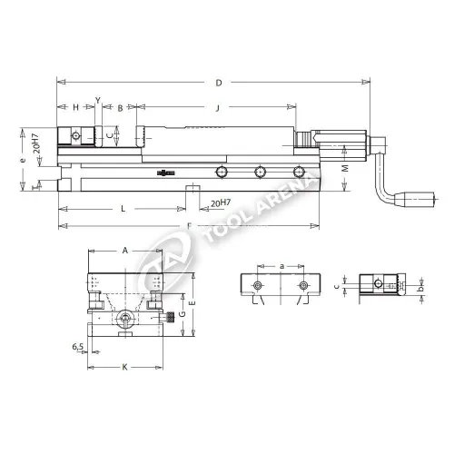 Тиски станочные прецизионные, силовые, тип RBA, 153395 фото