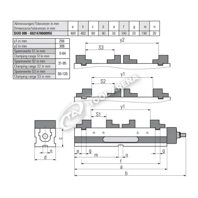 Тиски станочные двухместные, DUO-90 фото