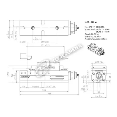 Тиски прецизионные станочные, NC8-125-M фото