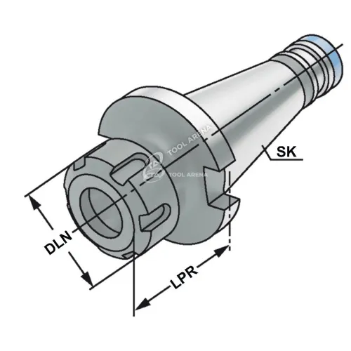 Патрон цанговый ISO40-2/16-50 ER25 DIN2080  401.02.16 фото