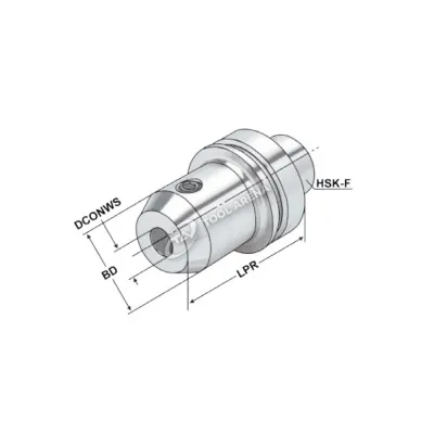 F63.04.32 Оправка для концевых фрез (Weldon) HSK63 - 32- 110,  DIN 69893, форма F, Kemmler фото