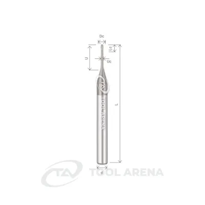 H-MEM2012-10 Фреза твердосплавная D1,2x1,8x50x4xZ2 ALTIN-NANO ARRALBE фото