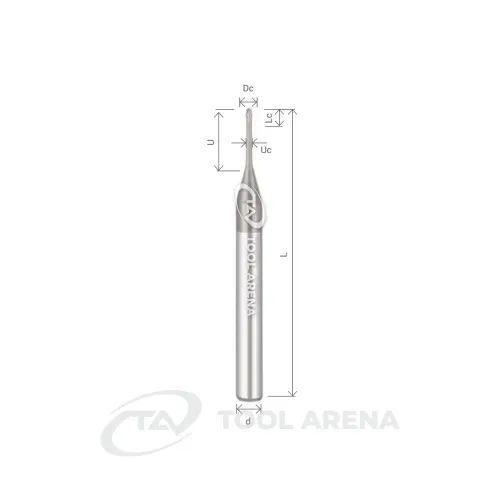 H-MEM2012-08 Фреза твердосплавная D1,2x1,8x50x4xZ2 ALTIN-NANO ARRALBE фото