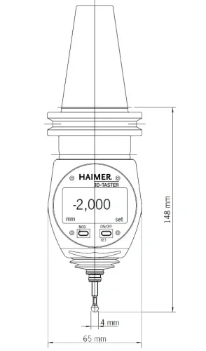 3d щуп Digital (цифровой) HAIMER с оправкой BT40, 80.465.40.FHN | Toolarena