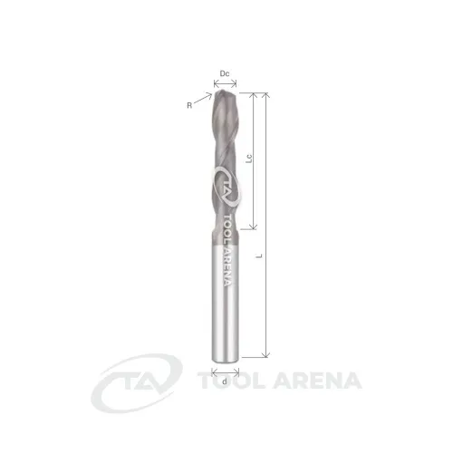 H-SEM2030L-R0,5 Фреза твердосплавная D3R0.5x15x80x6xZ2 ALTIN-NANO ARRALBE фото