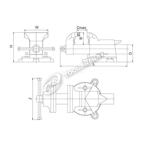 Тиски слесарные поворотные, тип SWBS BAS-SWBS-200 Маск фото