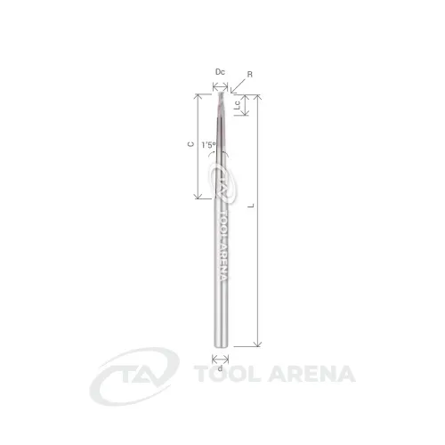 H-CEM2040XL-r1,0-C45x1,5 Фреза твердосплавная D4R1x6x109x6xZ2 ALTIN-NANO ARRALBE фото