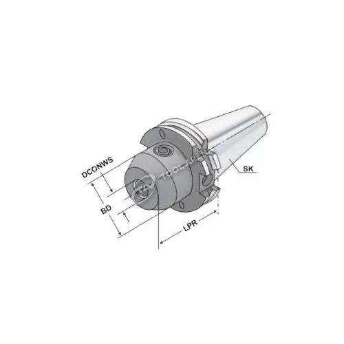 405.04.08 Оправка для концевых фрез (Weldon) BT40 - 8- 50,  JIS B 6339 (MAS-BT), форма JD (AD), Kemmler фото
