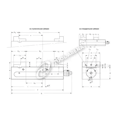Тиски станочные прецизионные, компактное исполнение, тип RKE-L, 163375 фото