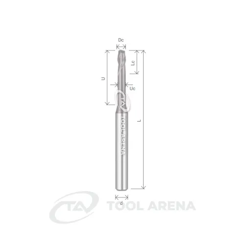 H-SEM2020-40 Фреза твердосплавная D2x3x80x6xZ2 ALTIN-NANO ARRALBE фото