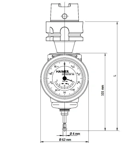 3d щуп NG HAIMER с короткой оправкой HSK-A32, 80.363.A32NG | Toolarena