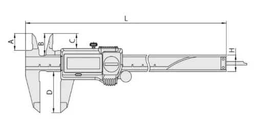 500-707-20 Штангенциркуль цифровой ШЦЦ-1 (IP67) 0-200х0.01